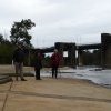 Janny Ely, Peter Read & Jill Barnes filming at Liverpool Weir